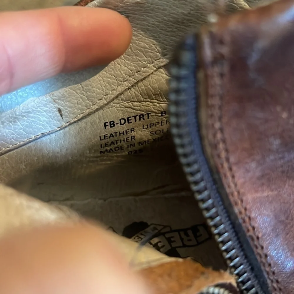 Freebirds Detroit cognac ankle boots